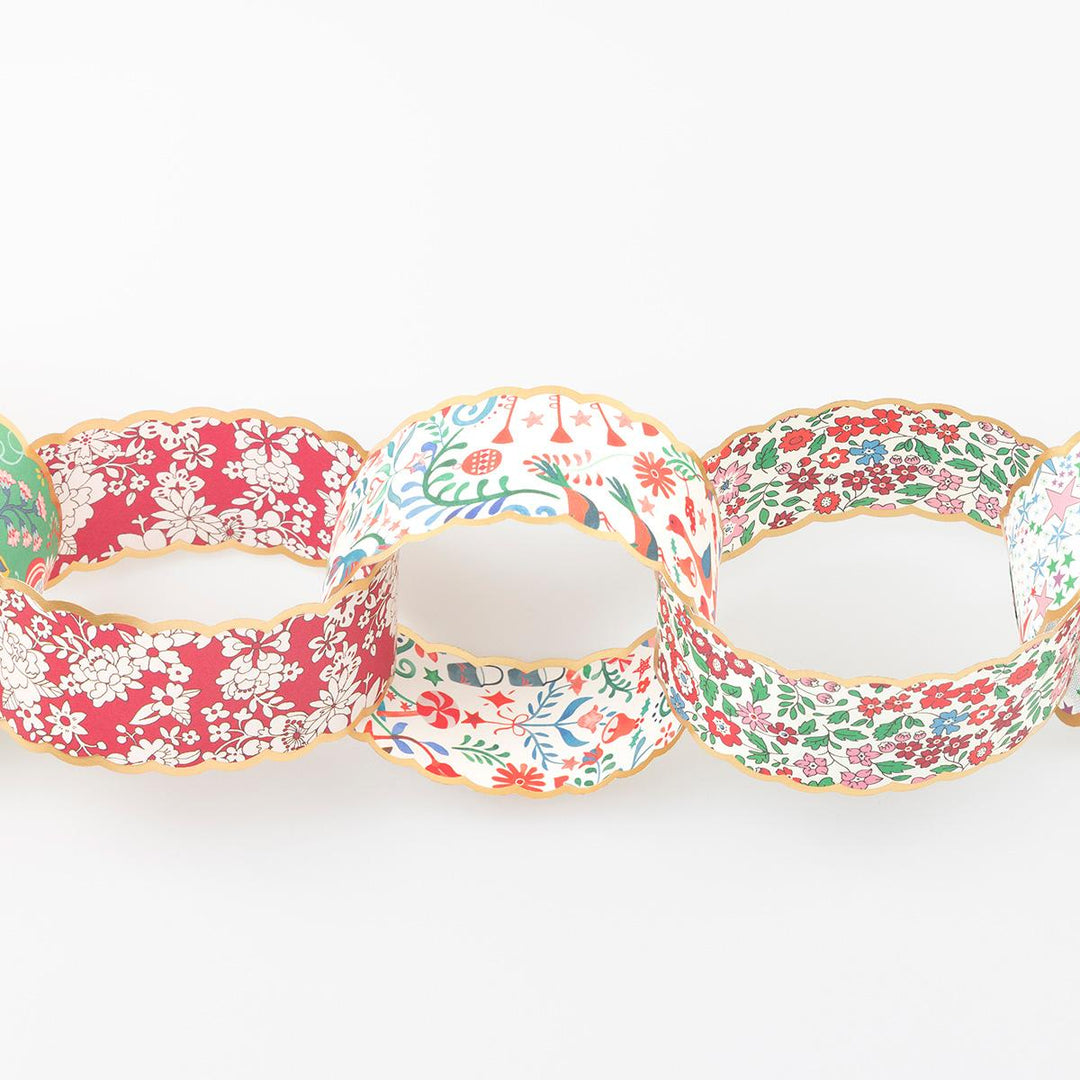 Meri Meri x Liberty Christmas Paper Chains Set Bunting Meri Meri x Liberty Christmas Paper Chains Set