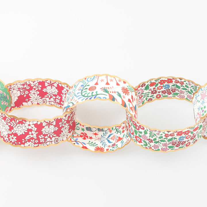 Meri Meri x Liberty Christmas Paper Chains Set Bunting Meri Meri x Liberty Christmas Paper Chains Set