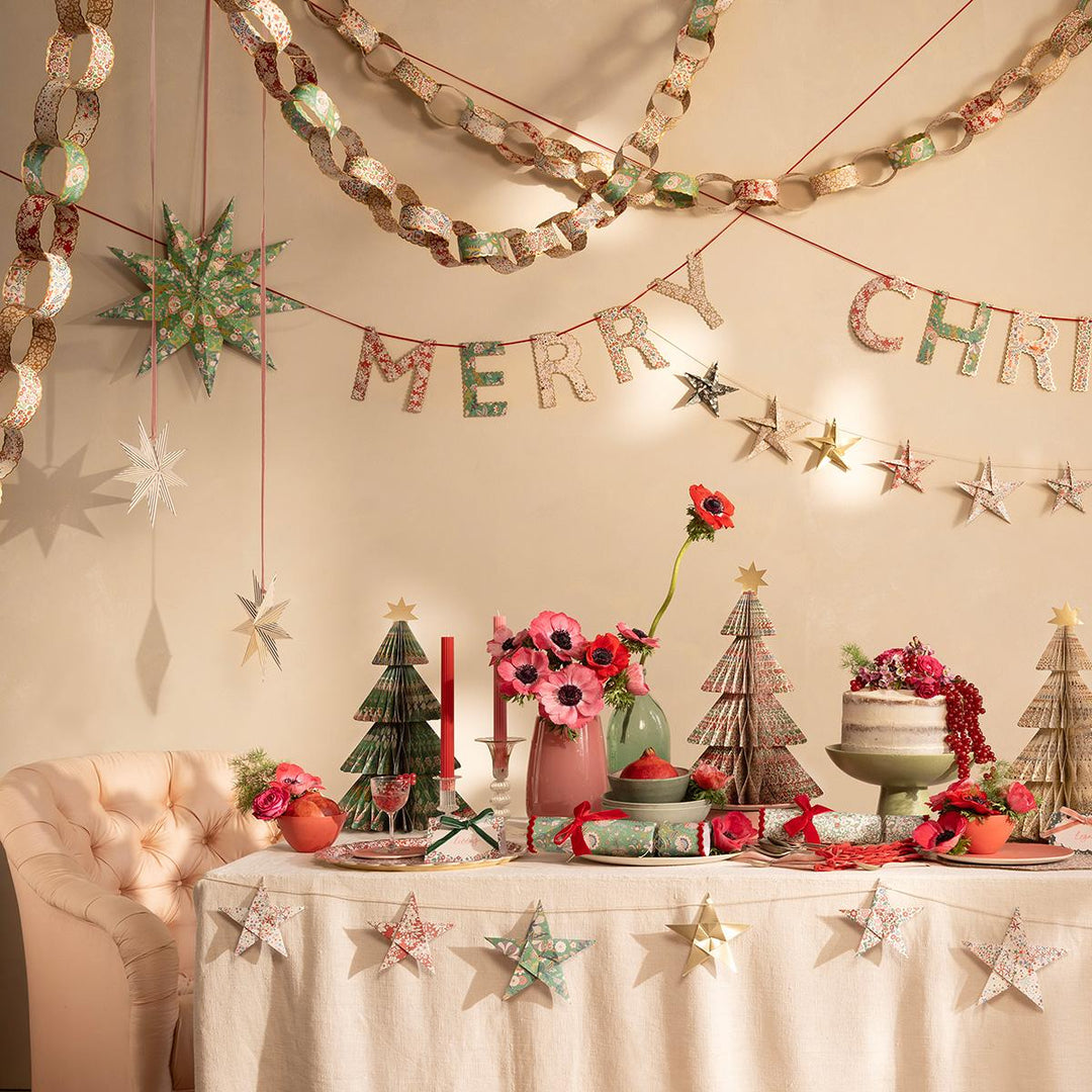 Meri Meri x Liberty Christmas Paper Chains Set Bunting Meri Meri x Liberty Christmas Paper Chains Set