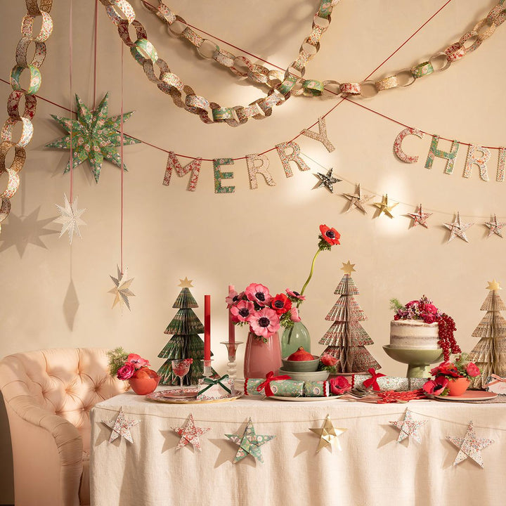 Meri Meri x Liberty Christmas Paper Chains Set Bunting Meri Meri x Liberty Christmas Paper Chains Set