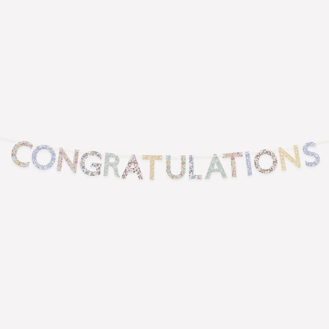 Meri Meri x Liberty Congratulations Party Garland Bunting Meri Meri x Liberty Congratulations Party Garland