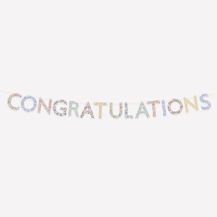 Meri Meri x Liberty Congratulations Party Garland Bunting Meri Meri x Liberty Congratulations Party Garland