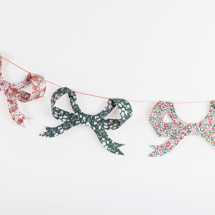 Meri Meri x Liberty Festive Bow Party Garland Bunting Meri Meri x Liberty Festive Bow Party Garland