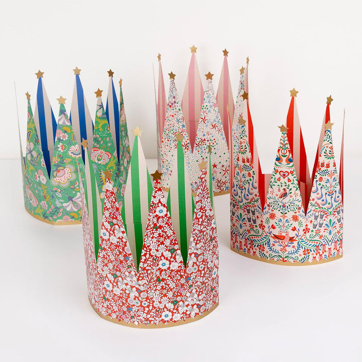 Meri Meri x Liberty Festive Party Crowns x 8 Party Hats Meri Meri x Liberty Festive Party Crowns x 8