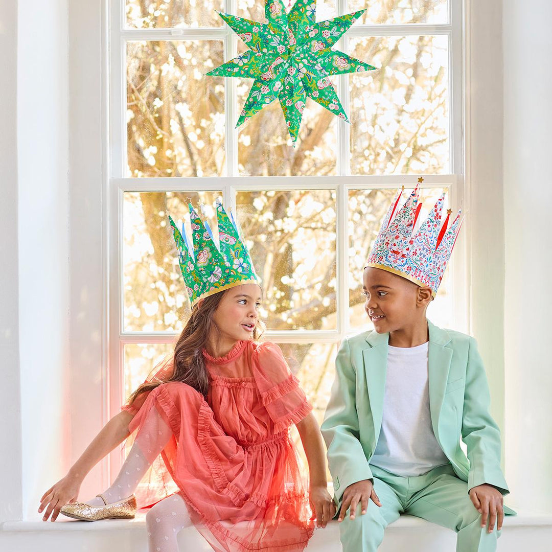 Meri Meri x Liberty Festive Party Crowns x 8 Party Hats Meri Meri x Liberty Festive Party Crowns x 8