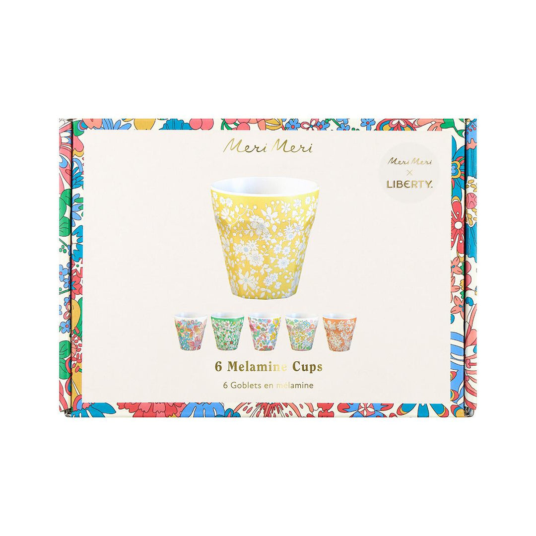 Meri Meri x Liberty Garden Party Reusable Cups x 6 Party Cups Meri Meri x Liberty Garden Party Reusable Cups x 6