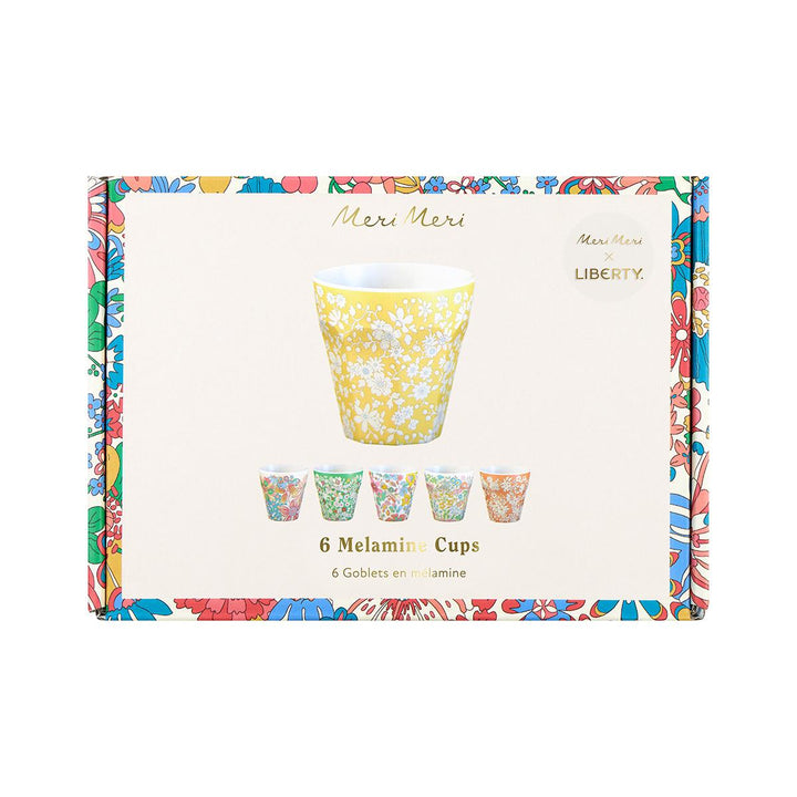 Meri Meri x Liberty Garden Party Reusable Cups x 6 Party Cups Meri Meri x Liberty Garden Party Reusable Cups x 6