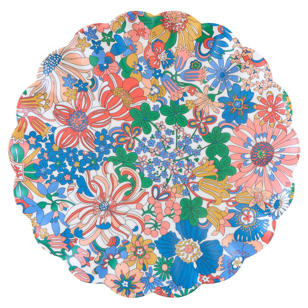 Meri Meri x Liberty Garden Party Reusable Large Plates x 6 | Tableware UK Tableware Meri Meri x Liberty Garden Party Reusable Large Plates x 6