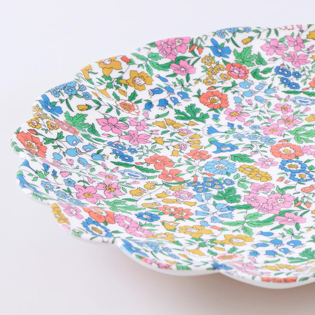 Meri Meri x Liberty Garden Party Reusable Large Plates x 6 | Tableware UK Tableware Meri Meri x Liberty Garden Party Reusable Large Plates x 6