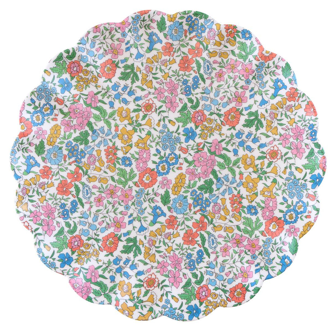 Meri Meri x Liberty Garden Party Reusable Large Plates x 6 | Tableware UK Tableware Meri Meri x Liberty Garden Party Reusable Large Plates x 6