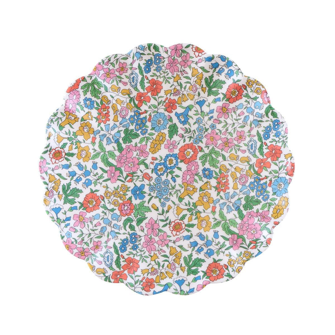 Meri Meri x Liberty Garden Party Reusable Small Plates x 6 | Tableware UK Tableware Meri Meri x Liberty Garden Party Reusable Small Plates x 6