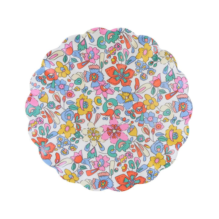 Meri Meri x Liberty Garden Party Reusable Small Plates x 6 | Tableware UK Tableware Meri Meri x Liberty Garden Party Reusable Small Plates x 6