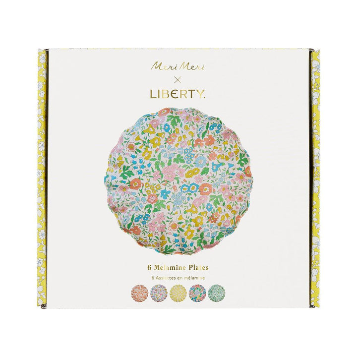 Meri Meri x Liberty Garden Party Reusable Small Plates x 6 | Tableware UK Tableware Meri Meri x Liberty Garden Party Reusable Small Plates x 6