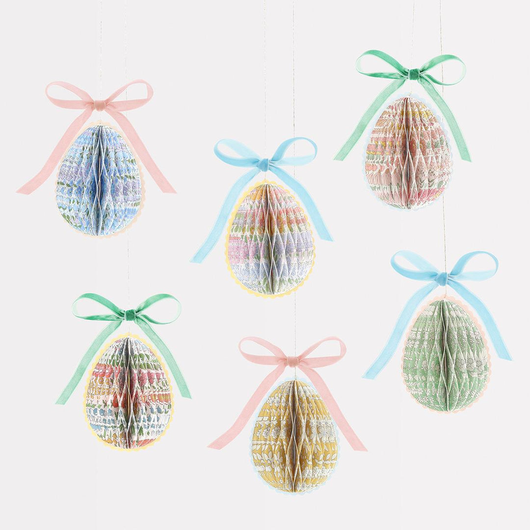 Meri Meri x Liberty Honeycomb Egg Decorations | Little Big Party Party Decorations Meri Meri x Liberty Honeycomb Egg Decorations x 6
