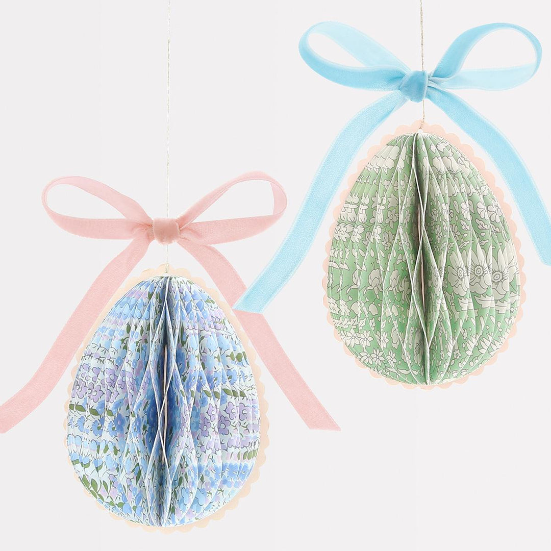 Meri Meri x Liberty Honeycomb Egg Decorations | Little Big Party Party Decorations Meri Meri x Liberty Honeycomb Egg Decorations x 6