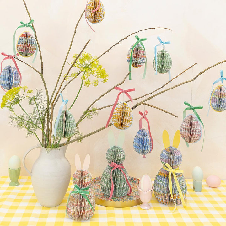 Meri Meri x Liberty Honeycomb Egg Decorations | Little Big Party Party Decorations Meri Meri x Liberty Honeycomb Egg Decorations x 6