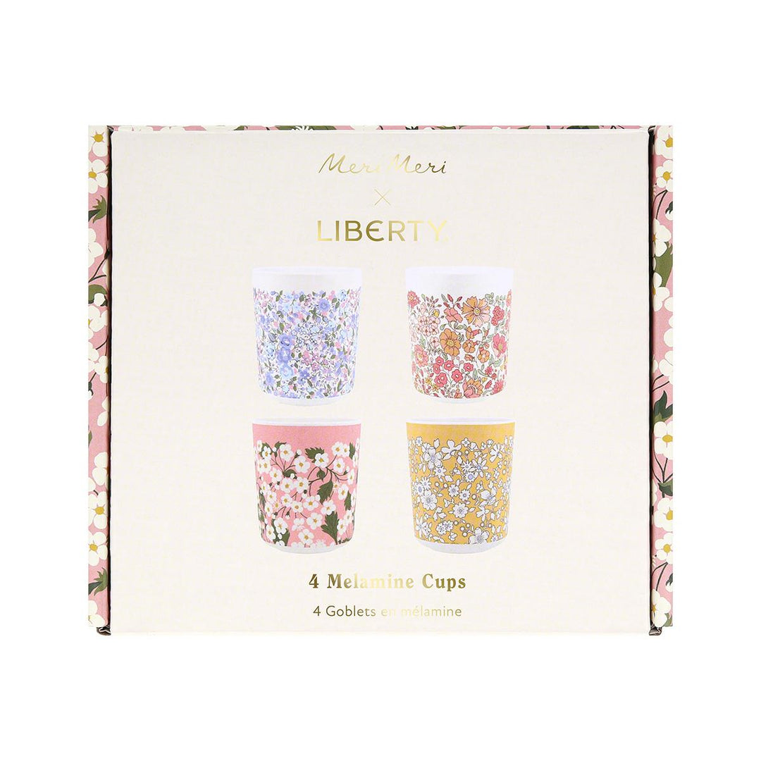 Meri Meri x Liberty Mixed Set Reusable Cups x 4 Party Cups Meri Meri x Liberty Mixed Set Reusable Cups x 4