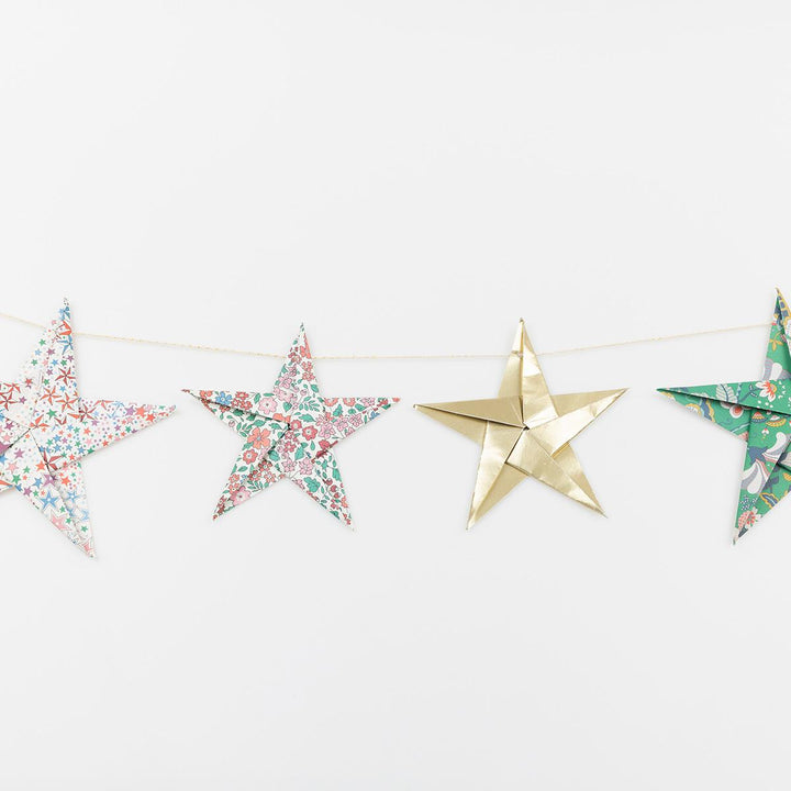 Meri Meri x Liberty Origami Star Party Garland Bunting Meri Meri x Liberty Origami Star Party Garland