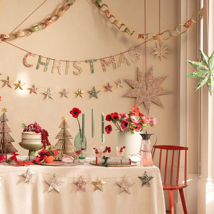 Meri Meri x Liberty Origami Star Party Garland Bunting Meri Meri x Liberty Origami Star Party Garland
