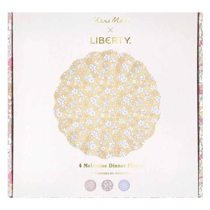 Meri Meri x Liberty Reusable Large Party Plates x 4 party plates Meri Meri x Liberty Reusable Large Party Plates x 4