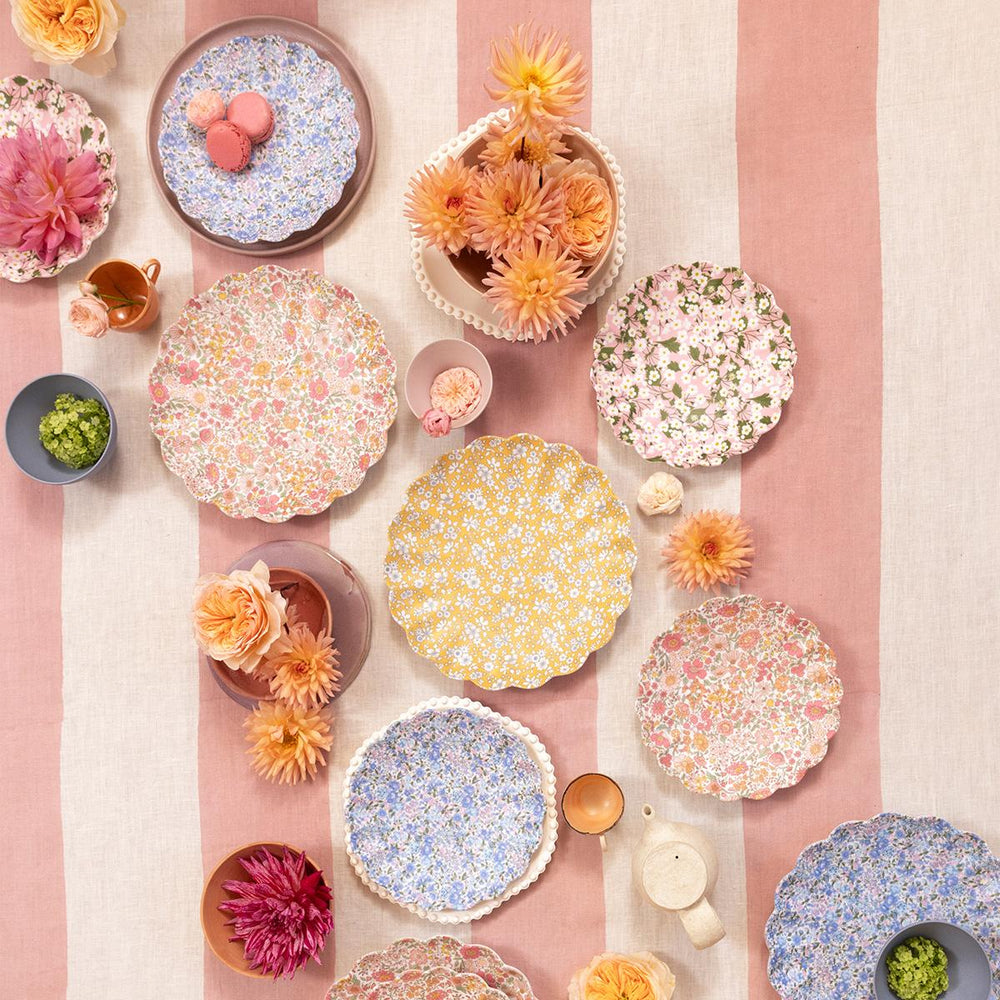 Meri Meri x Liberty Reusable Small Party Plates x 4 party plates Meri Meri x Liberty Reusable Small Party Plates x 4