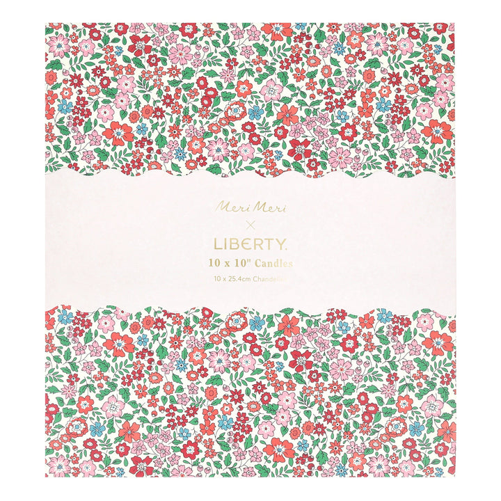Meri Meri x Liberty Sweet Meadow Candle Gift Box x 10 | Meri Meri x Liberty Candle Meri Meri x Liberty Sweet Meadow Candle Gift Box x 10