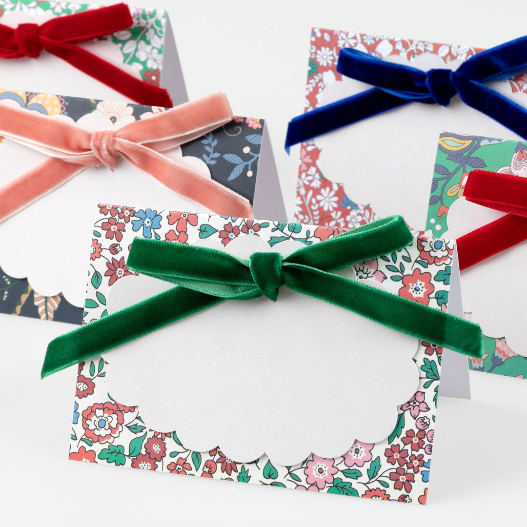 Meri Meri x Liberty Winter Christmas Place Cards x 6 | Meri Meri x Liberty place cards Meri Meri x Liberty Winter Christmas Place Cards x 6