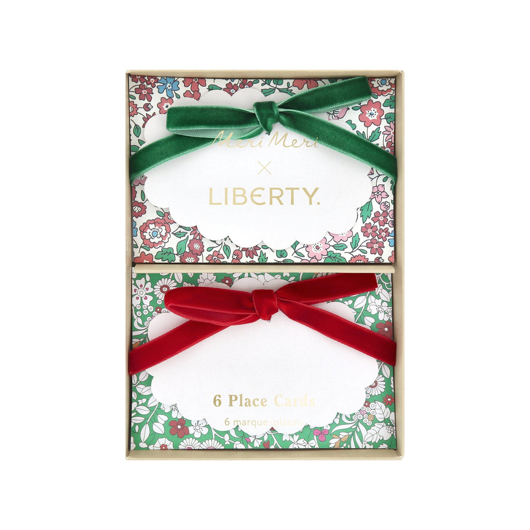 Meri Meri x Liberty Winter Christmas Place Cards x 6 | Meri Meri x Liberty place cards Meri Meri x Liberty Winter Christmas Place Cards x 6