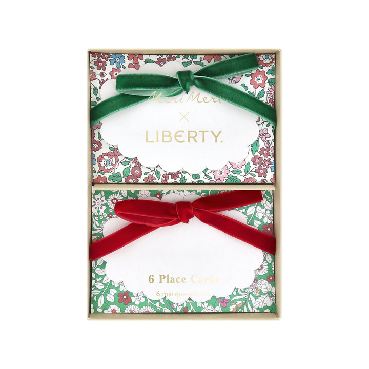 Meri Meri x Liberty Winter Christmas Place Cards x 6 | Meri Meri x Liberty place cards Meri Meri x Liberty Winter Christmas Place Cards x 6