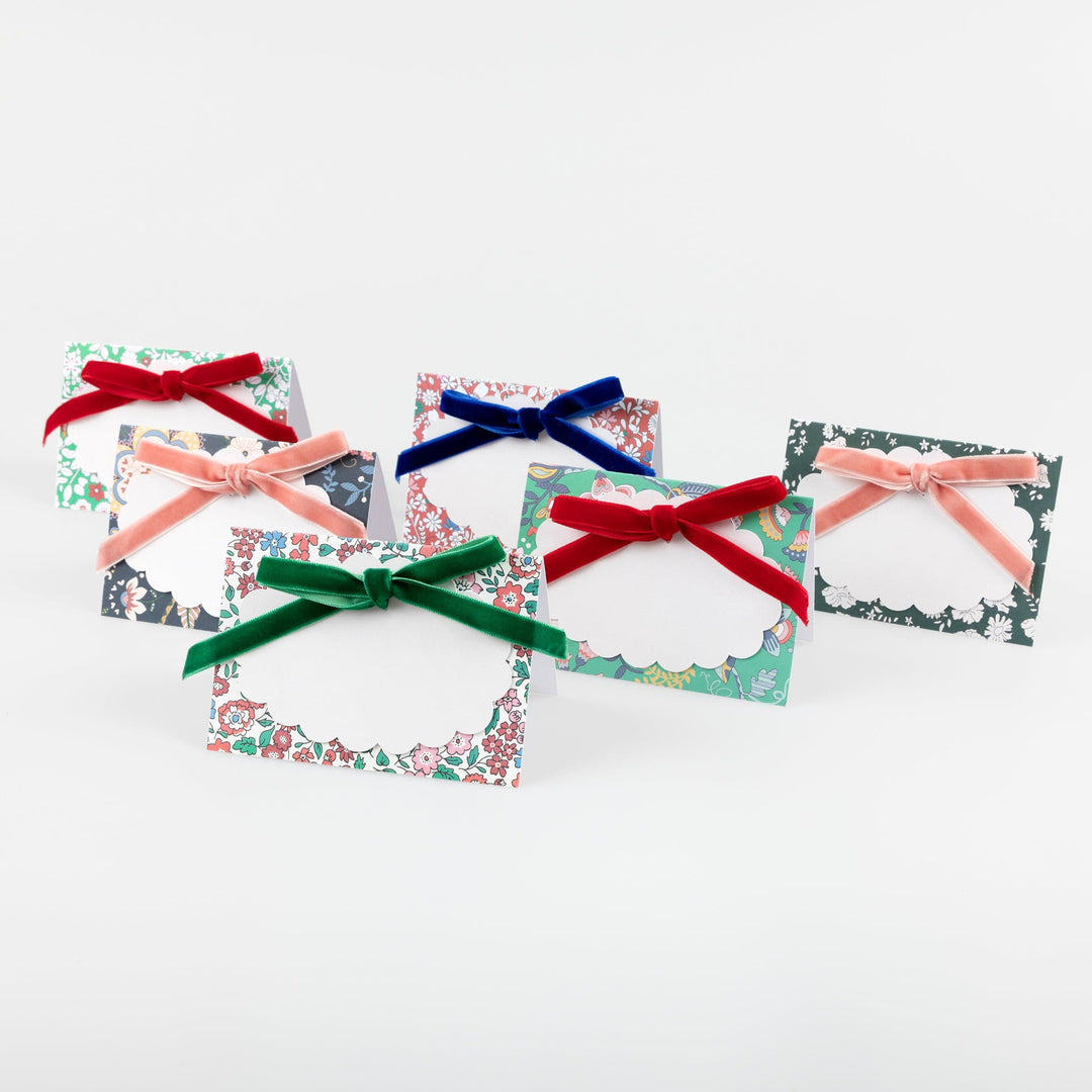 Meri Meri x Liberty Winter Christmas Place Cards x 6 | Meri Meri x Liberty place cards Meri Meri x Liberty Winter Christmas Place Cards x 6