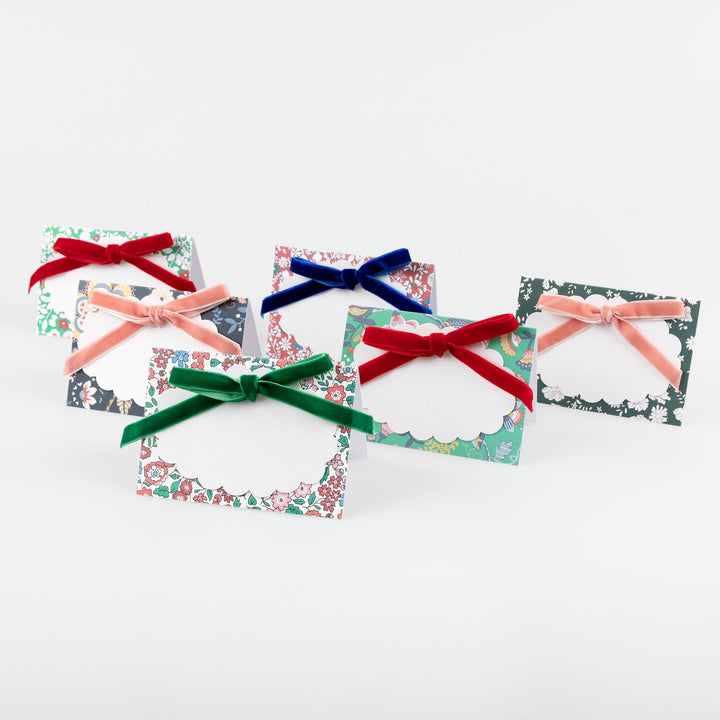 Meri Meri x Liberty Winter Christmas Place Cards x 6 | Meri Meri x Liberty place cards Meri Meri x Liberty Winter Christmas Place Cards x 6