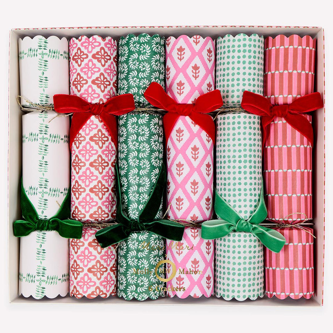 Meri Meri x Molly Mahon Christmas Crackers x 6 | Meri Meri christmas crackers Meri Meri x Molly Mahon Christmas Crackers x 6