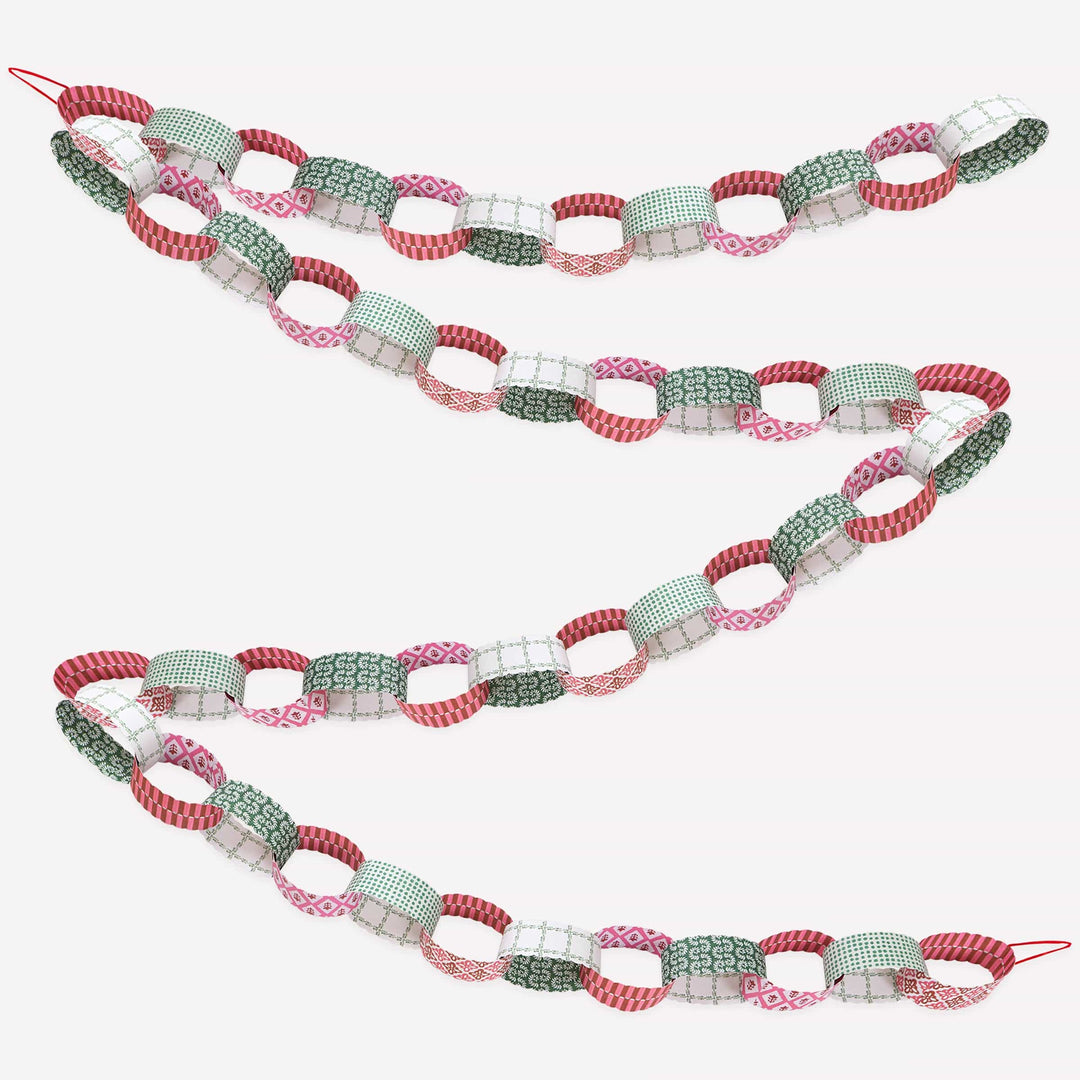 Meri Meri x Molly Mahon Christmas Paper Chains | Meri Meri Christmas Garlands Bunting Meri Meri x Molly Mahon Christmas Paper Chains