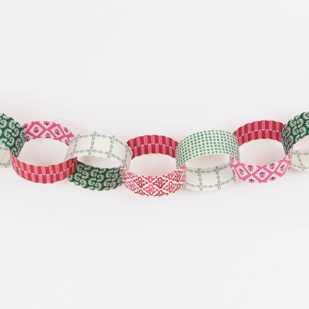 Meri Meri x Molly Mahon Christmas Paper Chains | Meri Meri Christmas Garlands Bunting Meri Meri x Molly Mahon Christmas Paper Chains
