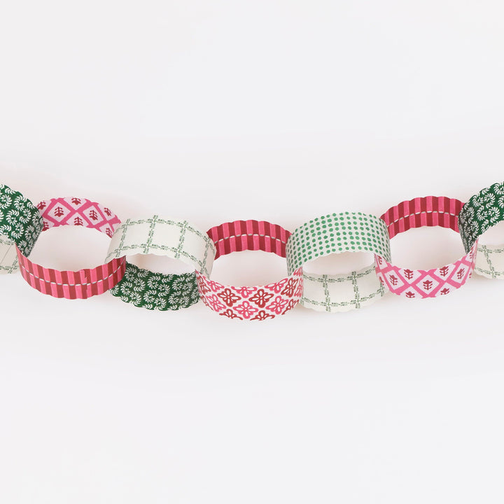 Meri Meri x Molly Mahon Christmas Paper Chains | Meri Meri Christmas Garlands Bunting Meri Meri x Molly Mahon Christmas Paper Chains