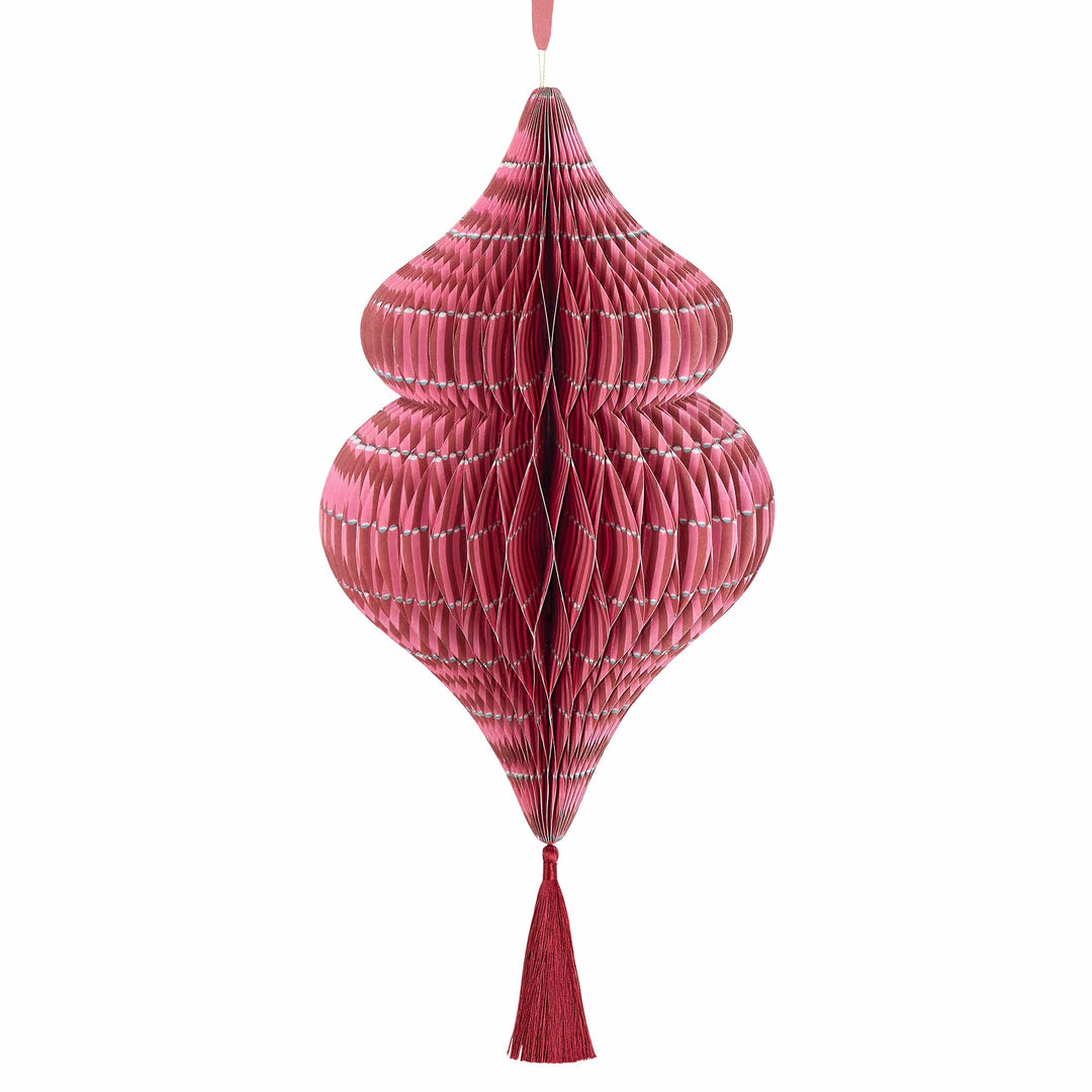 Meri Meri x Molly Mahon Large Paper Honeycomb Christmas Decorations x 3 | Meri Meri Christmas Decorations Party Decorations Meri Meri x Molly Mahon Large Paper Honeycomb Christmas Decorations x 3