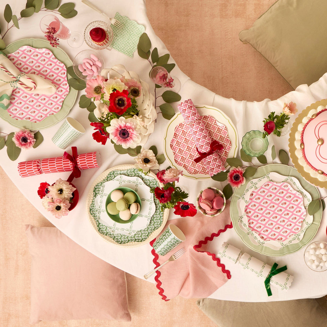 Meri Meri x Molly Mahon Red &amp; Green Christmas Cocktail Napkins x 16 | Meri Meri Christmas party napkins Meri Meri x Molly Mahon Red &amp; Green Christmas Cocktail Napkins x 16