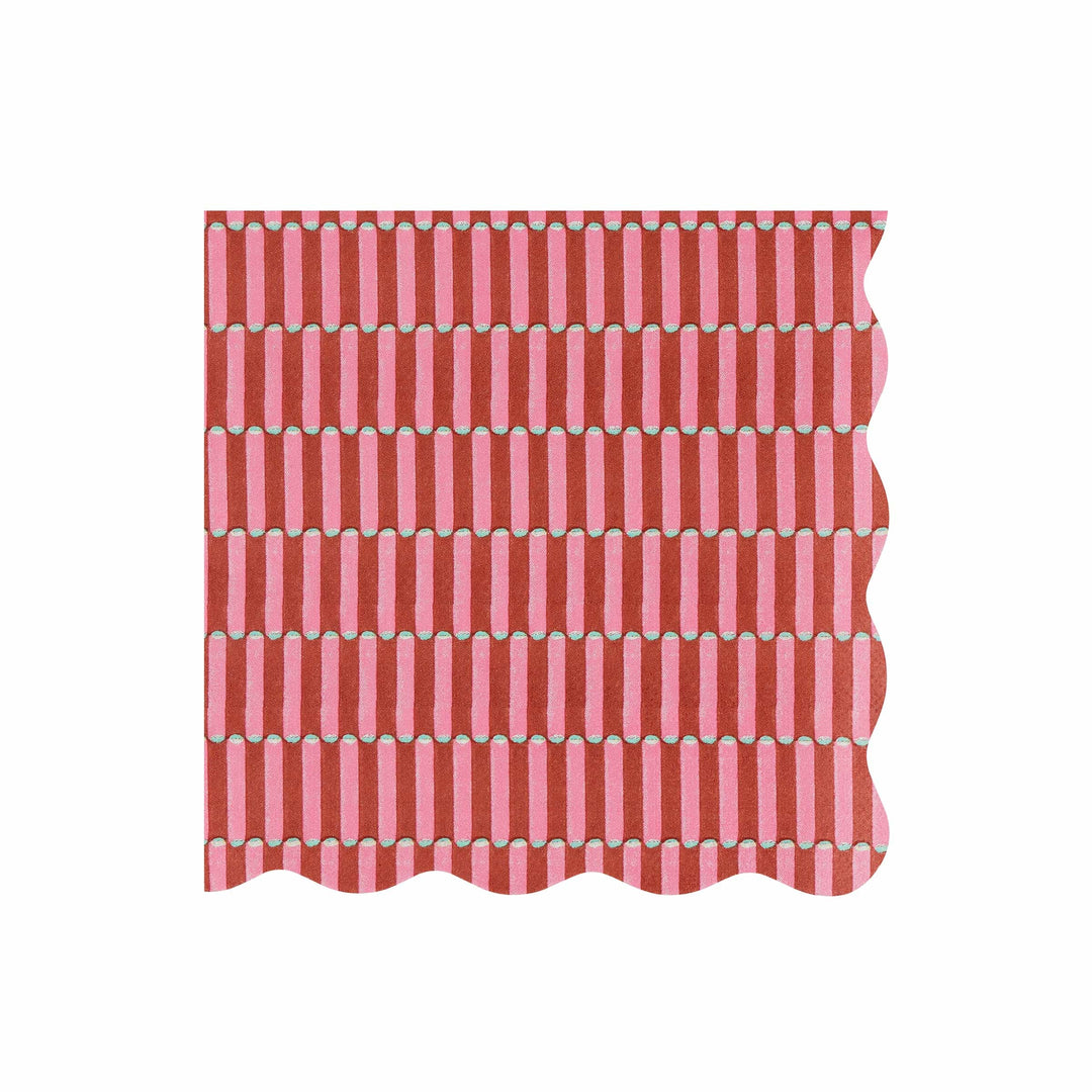 Meri Meri x Molly Mahon Red &amp; Green Large Christmas Party Napkins x 16 | Meri Meri Christmas party napkins Meri Meri x Molly Mahon Red &amp; Green Large Christmas Party Napkins x 16