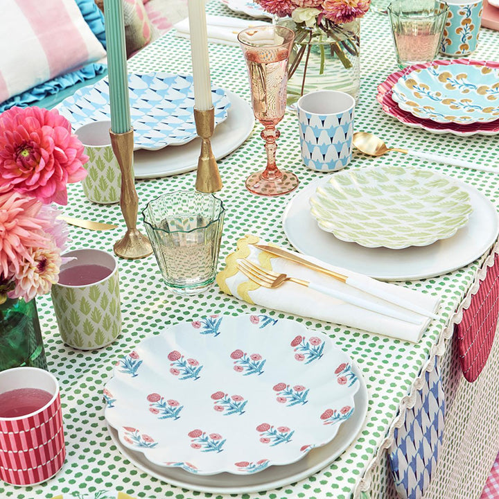 Meri Meri x Molly Mahon Reusable Large Plates x 6 | Party Tableware UK Tableware Meri Meri x Molly Mahon Patterned Reusable Large Plates x 6