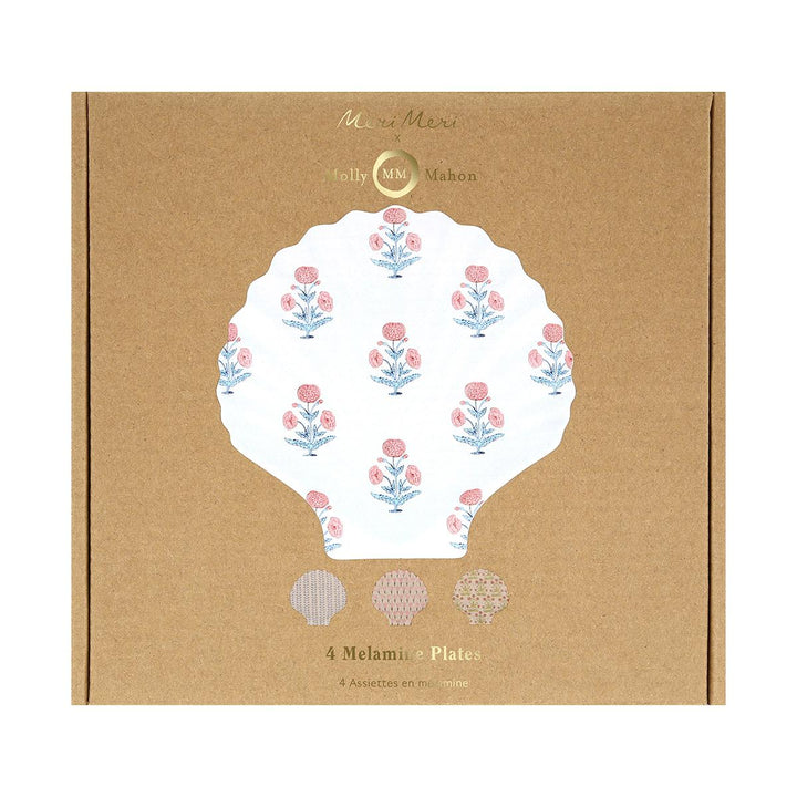 Meri Meri x Molly Mahon Reusable Shell Party Plates x 4 | Meri Meri party plates Meri Meri x Molly Mahon Reusable Shell Party Plates x 4