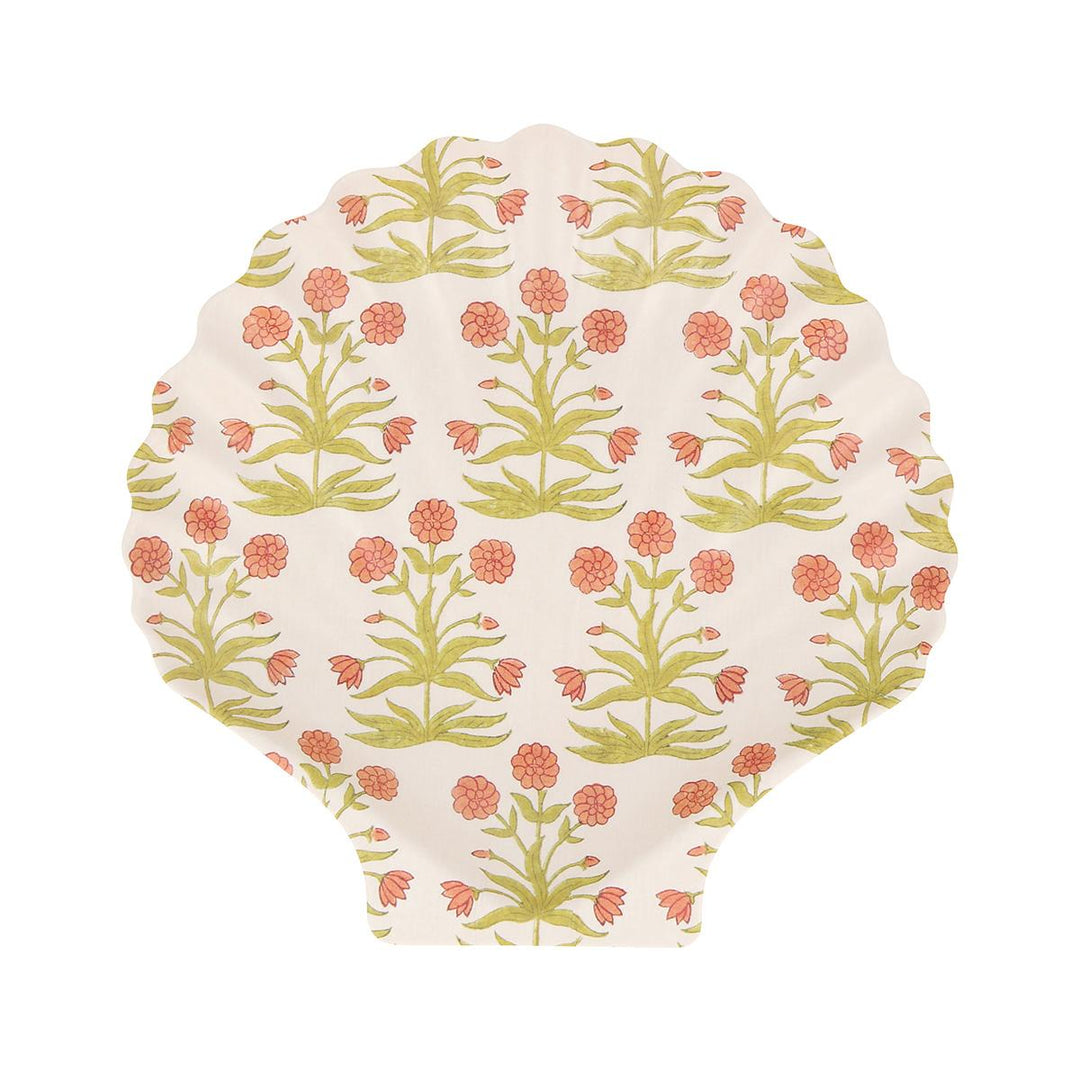 Meri Meri x Molly Mahon Reusable Shell Party Plates x 4 | Meri Meri party plates Meri Meri x Molly Mahon Reusable Shell Party Plates x 4