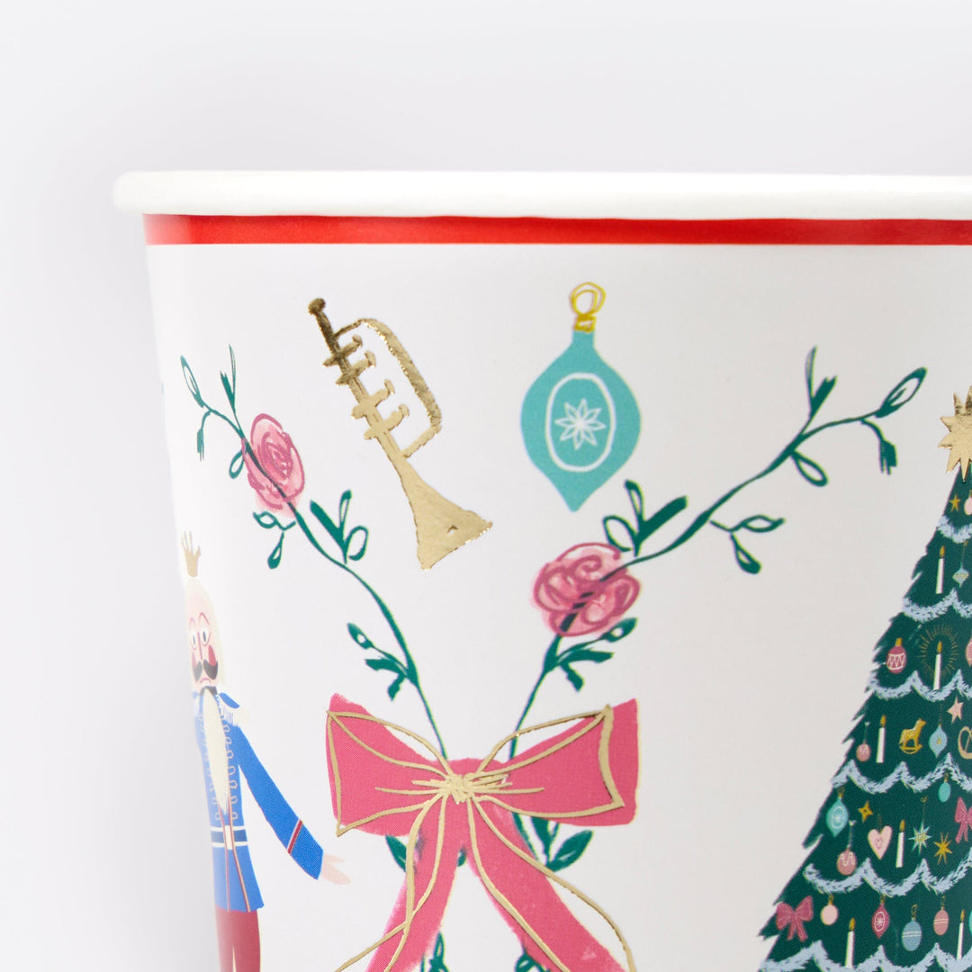 Meri Meri x New York City Ballet Nutcracker Christmas Party Cups x 8 | Meri Meri Nutcracker party cups Meri Meri x New York City Ballet Nutcracker Christmas Party Cups x 8