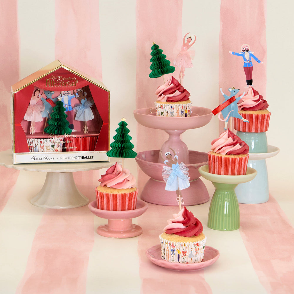 Meri Meri x New York City Ballet Nutcracker Cupcake Kit x 24 | Meri Meri Nutcracker Cake Decorating Supplies Meri Meri x New York City Ballet Nutcracker Cupcake Kit x 24