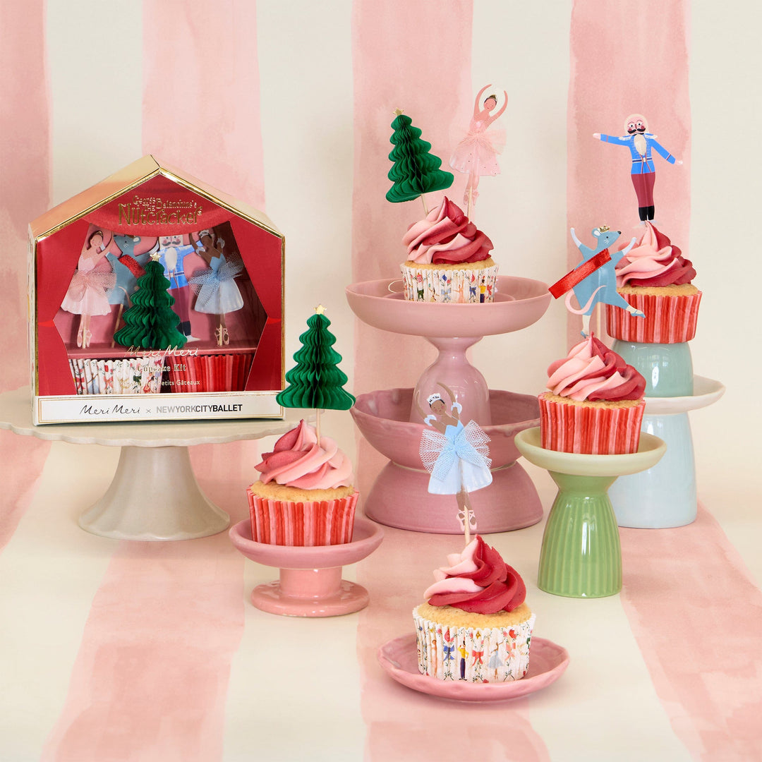 Meri Meri x New York City Ballet Nutcracker Cupcake Kit x 24 | Meri Meri Nutcracker Cake Decorating Supplies Meri Meri x New York City Ballet Nutcracker Cupcake Kit x 24