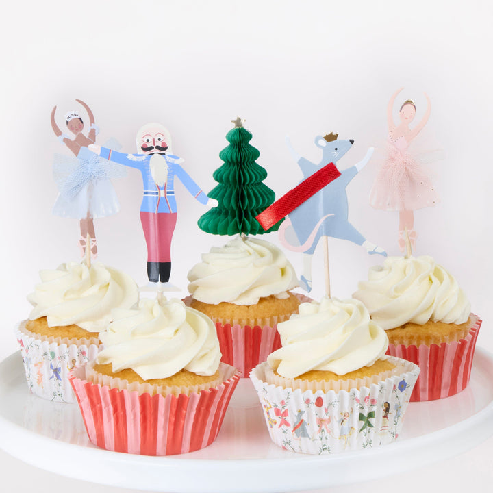 Meri Meri x New York City Ballet Nutcracker Cupcake Kit x 24 | Meri Meri Nutcracker Cake Decorating Supplies Meri Meri x New York City Ballet Nutcracker Cupcake Kit x 24