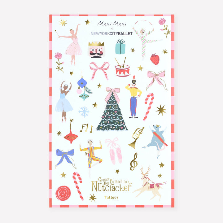 Meri Meri x New York City Ballet Nutcracker Temporary Tattoo Sheets x 2 | Meri Meri Nutcracker temporary tattoos Meri Meri x New York City Ballet Nutcracker Temporary Tattoo Sheets x 2