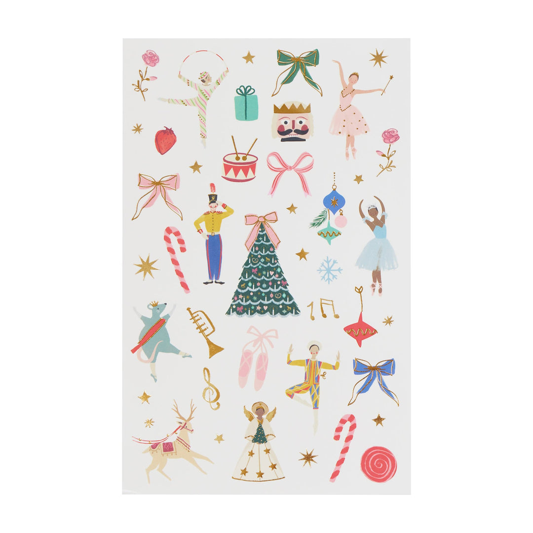 Meri Meri x New York City Ballet Nutcracker Temporary Tattoo Sheets x 2 | Meri Meri Nutcracker temporary tattoos Meri Meri x New York City Ballet Nutcracker Temporary Tattoo Sheets x 2