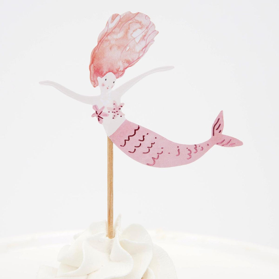 Mermaid Cupcake Kit x 24 | Meri Meri Mermaid Party Cake Decorating Supplies Mermaid Cupcake Kit x 24 Toppers
