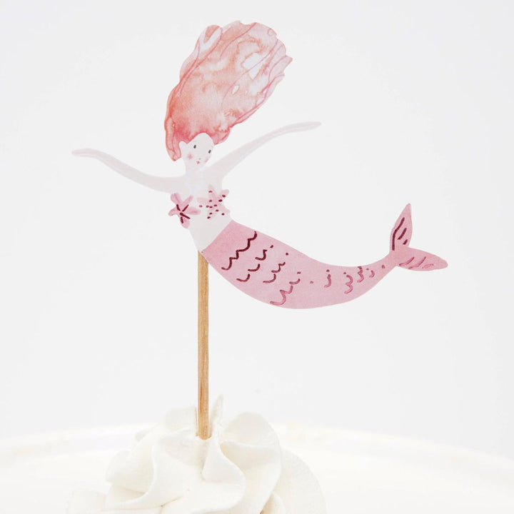 Mermaid Cupcake Kit x 24 | Meri Meri Mermaid Party Cake Decorating Supplies Mermaid Cupcake Kit x 24 Toppers
