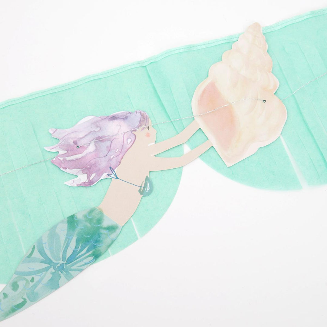 Mermaid Fringe Party Garland Set | Meri Meri Bunting Mermaid Fringe Party Garland Set